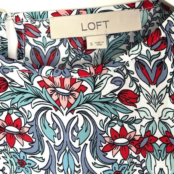 Loft Floral Ruffle Blouse - Picture 4 of 7